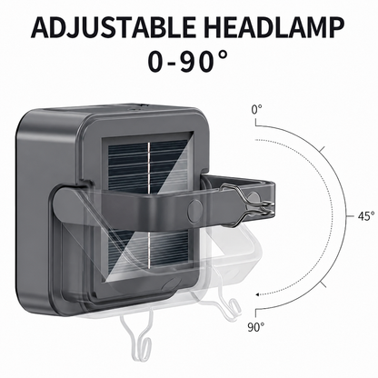 Adjustable headlamp 0-90 degrees
